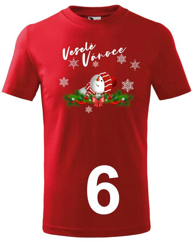 -6- VÁNOČNÍ tričko s potiskem
