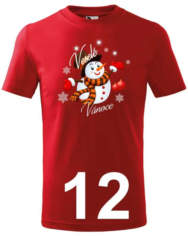 -12- VÁNOČNÍ tričko s potiskem