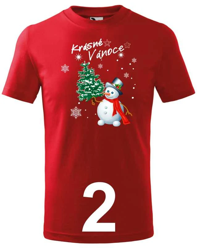 -2- VÁNOČNÍ tričko dětské s potiskem