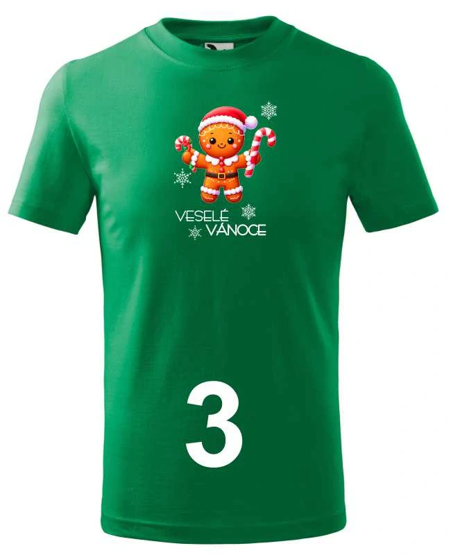-3- VÁNOČNÍ tričko dětské s potiskem