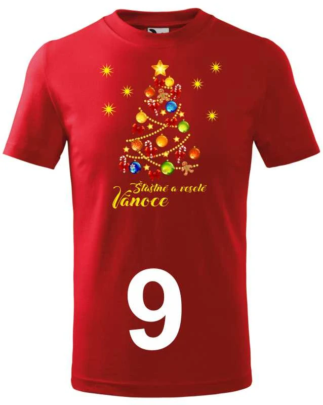-9- VÁNOČNÍ tričko dětské s potiskem