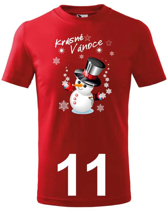 -11- VÁNOČNÍ tričko dětské s potiskem