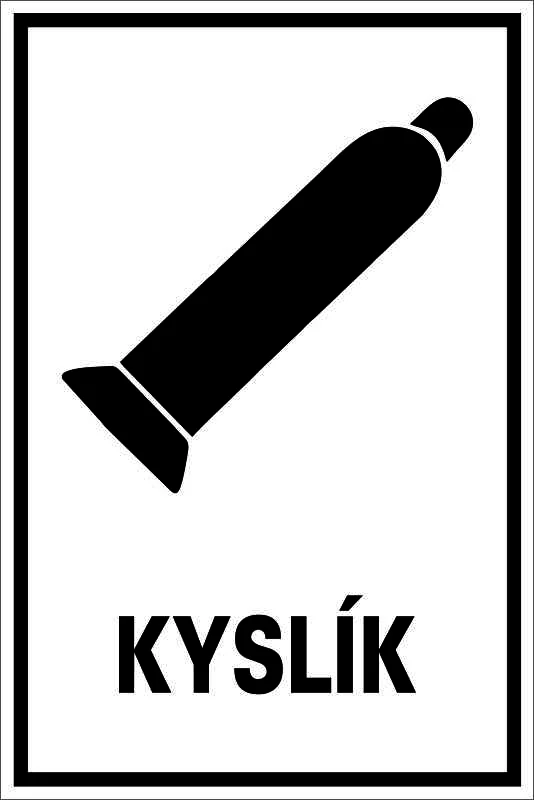 MAGNETICKÁ cedule - KYSLÍK