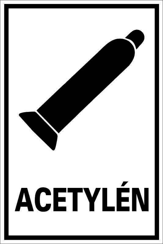 MAGNETICKÁ cedule - ACETYLÉN