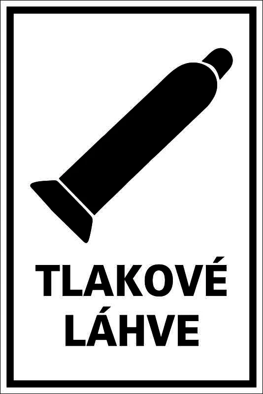 MAGNETICKÁ cedule - TLAKOVÉ LÁHVE