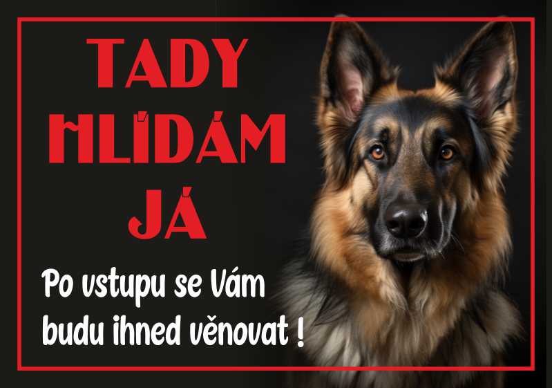 MAZLÍKOVÁ cedule - TADY HLÍDÁM JÁ 2
