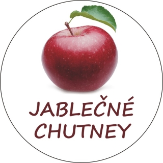 Sada 2 ks kulatých samolepek 6 x 6 cm - JABLEČNÉ CHUTNEY