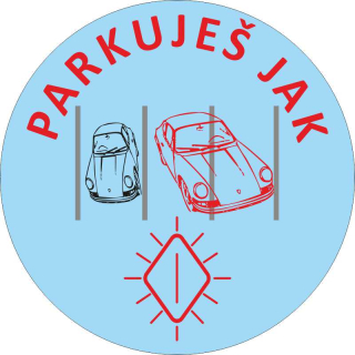 Kulatá samolepka 80 x 80 mm parkuješ jak ...