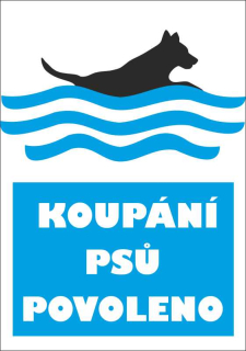 Cedule - koupání psů povoleno 4