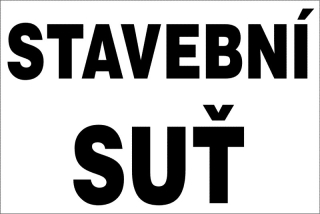 MAGNETICKÁ cedule - STAVEBNÍ SUŤ