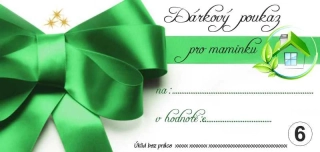 - 6 - dárkový poukaz - voucher - 200 x 95 mm