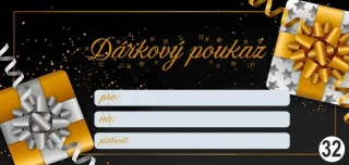 - 32 - dárkový poukaz - voucher - 200 x 95 mm