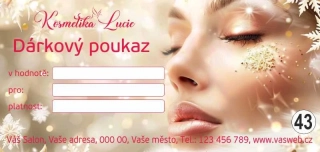 - 43 - dárkový poukaz - voucher - 200 x 95 mm