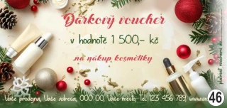 - 46 - dárkový poukaz - voucher - 200 x 95 mm