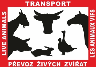 Samolepka - PŘEVOZ ŽÍVÝCH ZVÍŘAT