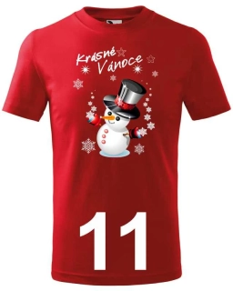 -11- VÁNOČNÍ tričko s potiskem