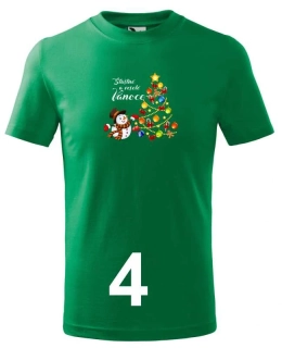 -4- VÁNOČNÍ tričko dětské s potiskem