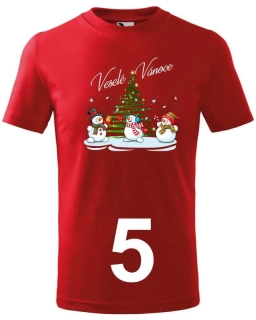 -5- VÁNOČNÍ tričko dětské s potiskem