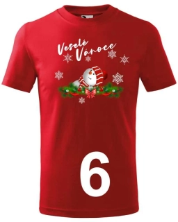 -6- VÁNOČNÍ tričko dětské s potiskem