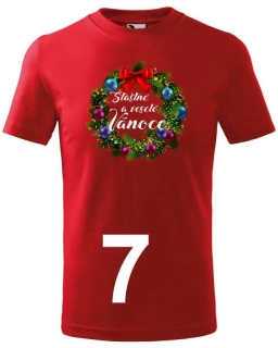 -7- VÁNOČNÍ tričko dětské s potiskem