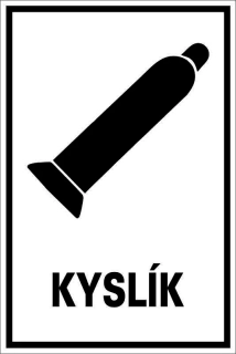 MAGNETICKÁ cedule - KYSLÍK